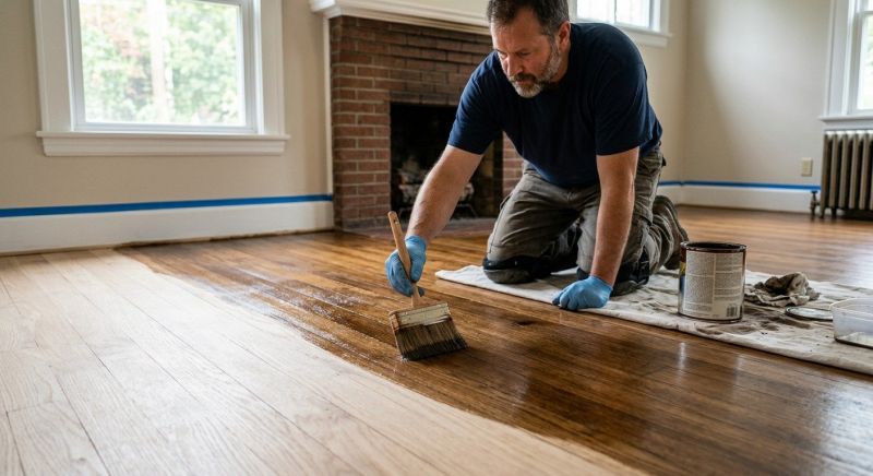 Oak Floor Staining in Overland Park, KS
