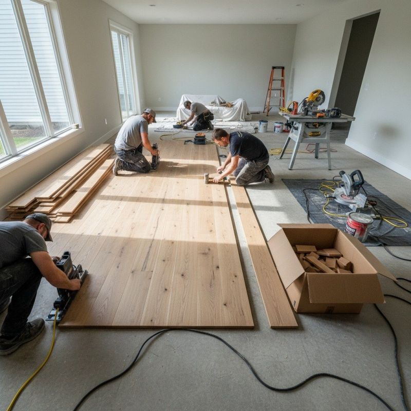 Local Wood Floor Installation pros at work