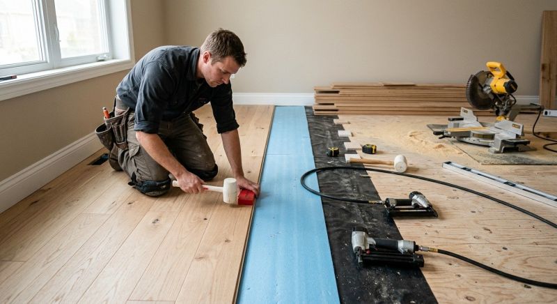 Dark Wood Floor Installation in Fort Worth, TX