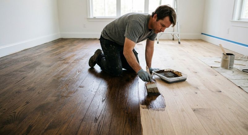 Maple Floor Staining in Olathe, KS