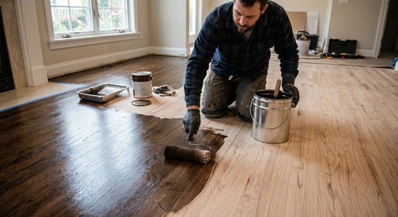 Maple Floor Staining in Kansas City, KS