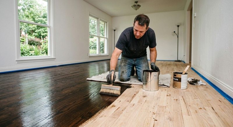 Maple Floor Staining in Alpharetta, GA