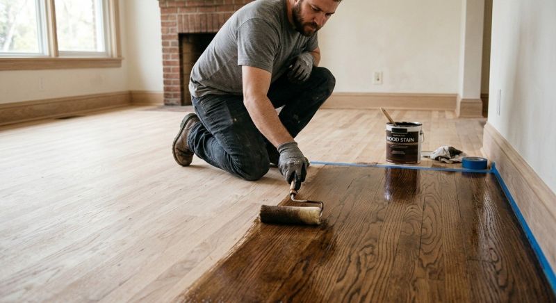 Oak Floor Staining in Olathe, KS