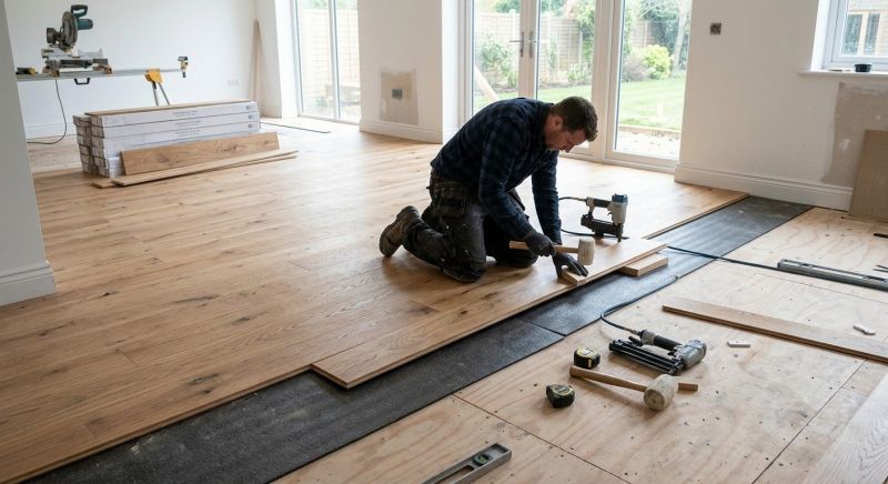 White Oak Floor Installation in Manassas, VA